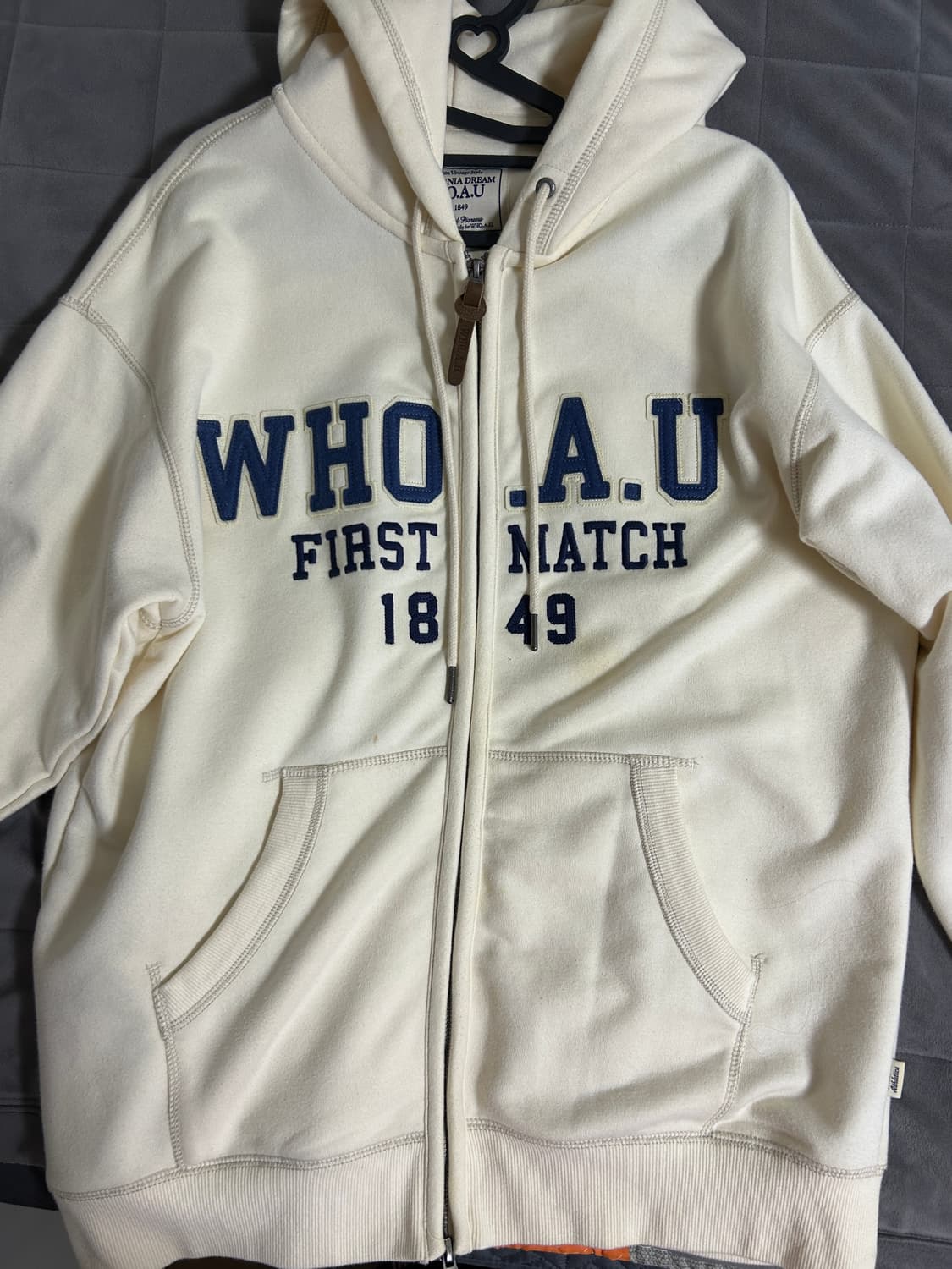 후아유 후드집업 아이보리 상품이미지1