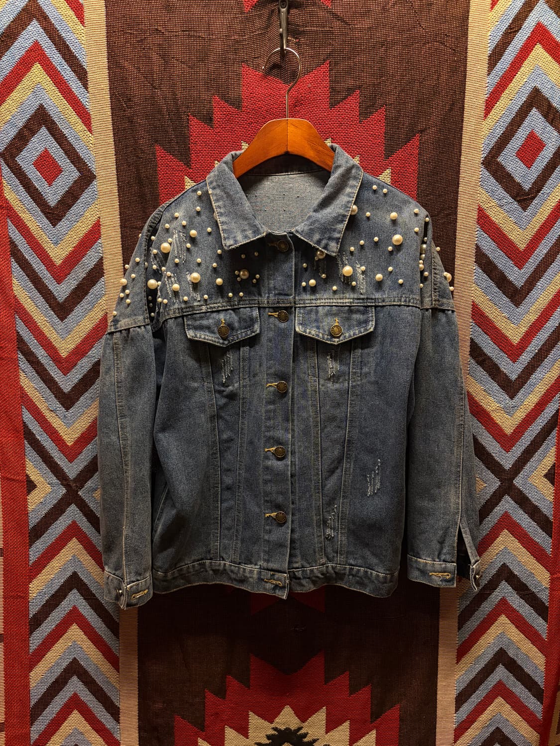 Y2k stud denim jacket / y2k 스터드 데미지 데님자켓 상품이미지1