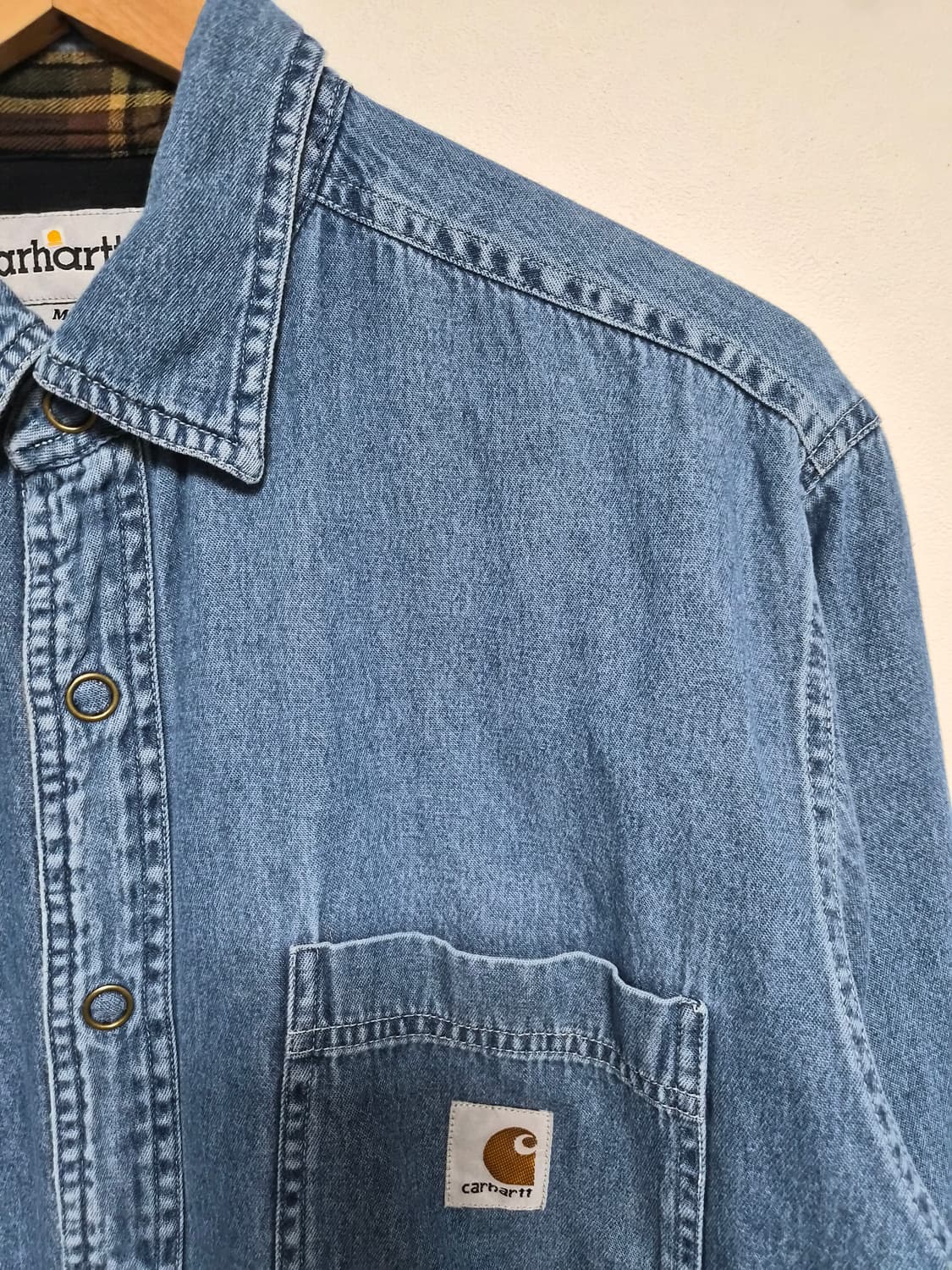 칼하트Carhartt 데님 셔츠 M - S255 상품이미지3