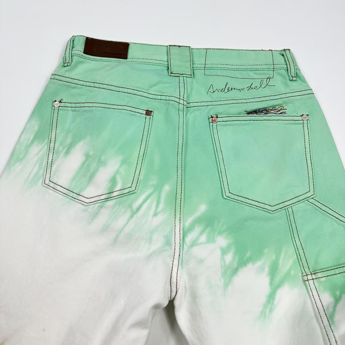 28 앤더슨벨 투톤 그라이데이션 스트레이트 데님팬츠 상품이미지5