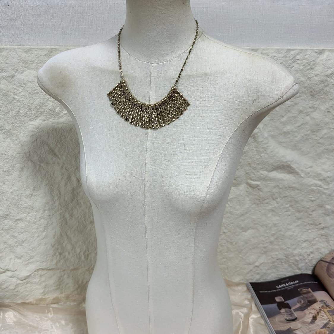 빈티지 꽈배기 체인 목걸이 상품이미지1