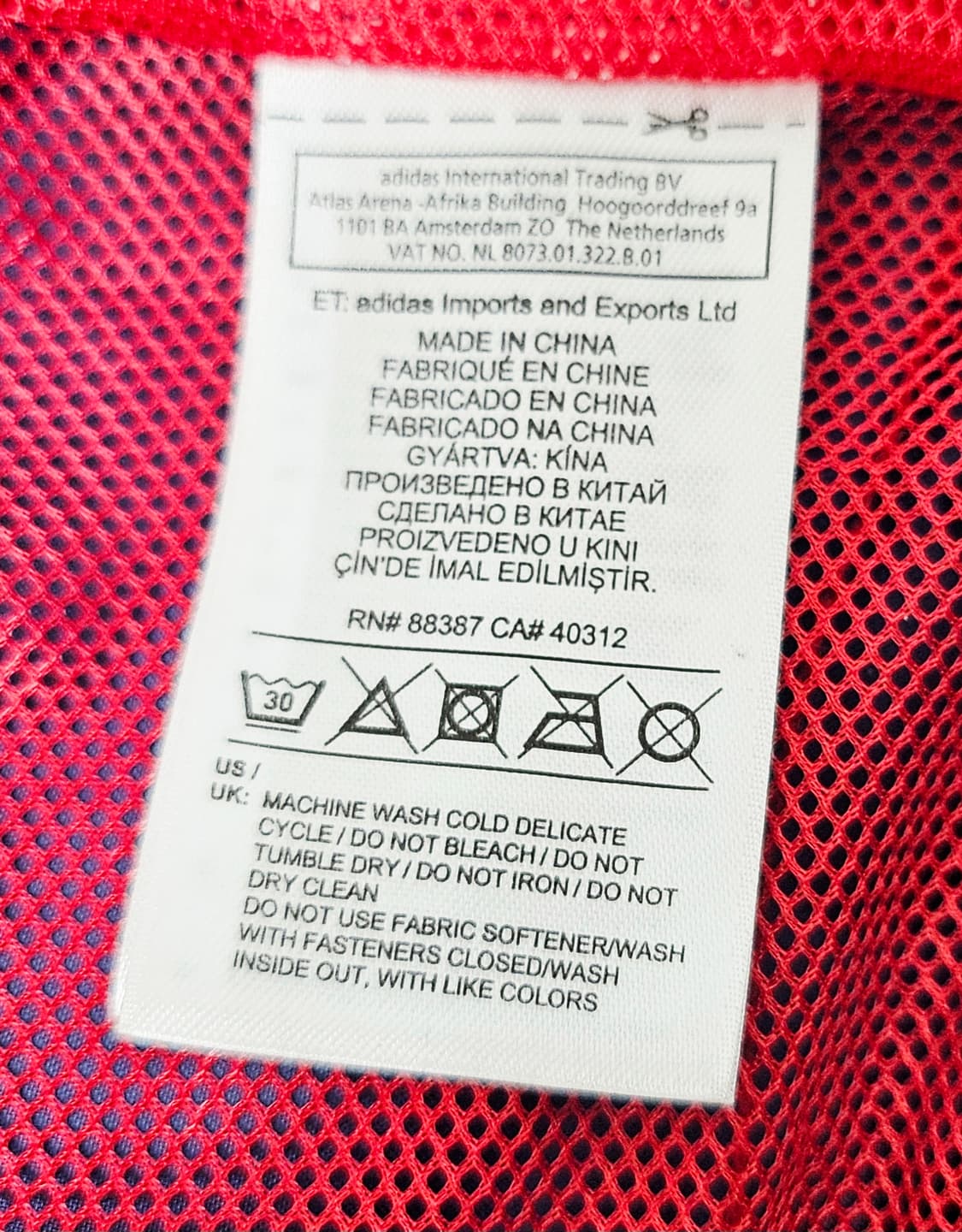 (100)L ☆초대장급☆ 아디다스 맨유 [남빨] 레인자켓 바람막이 상품이미지3