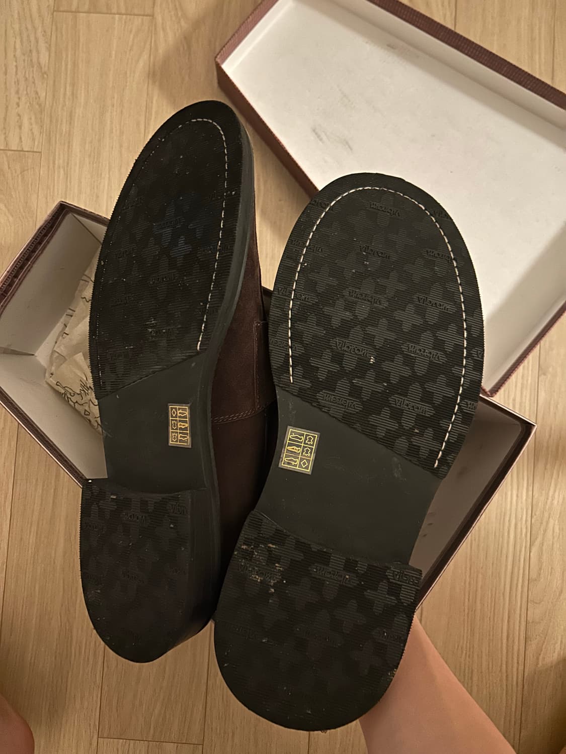 STU 오버솔 스웨이드 로퍼 브라운 44 상품이미지4