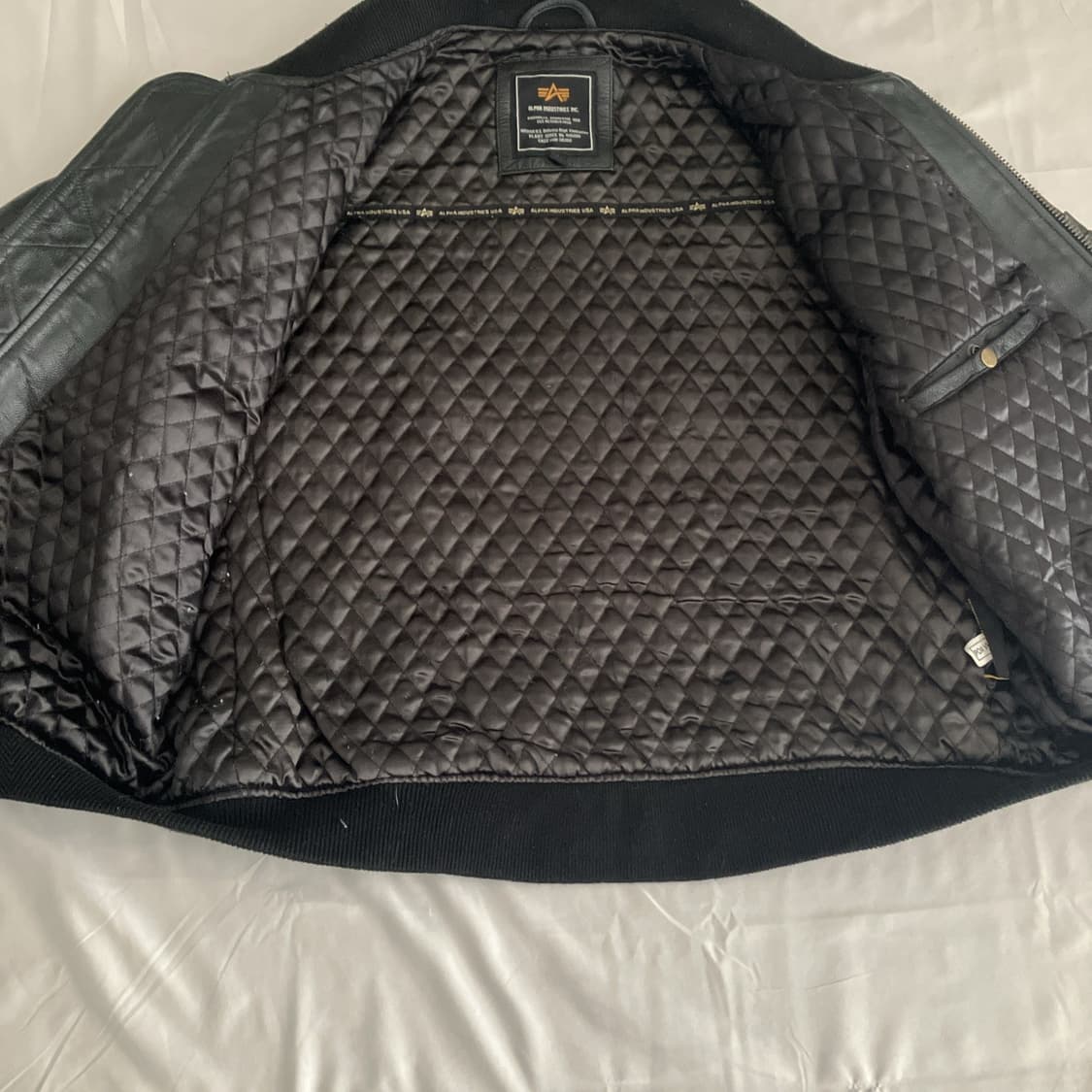 10~20s 알파 인더스트리 레더 MA-1 플라이트 자켓 상품이미지3