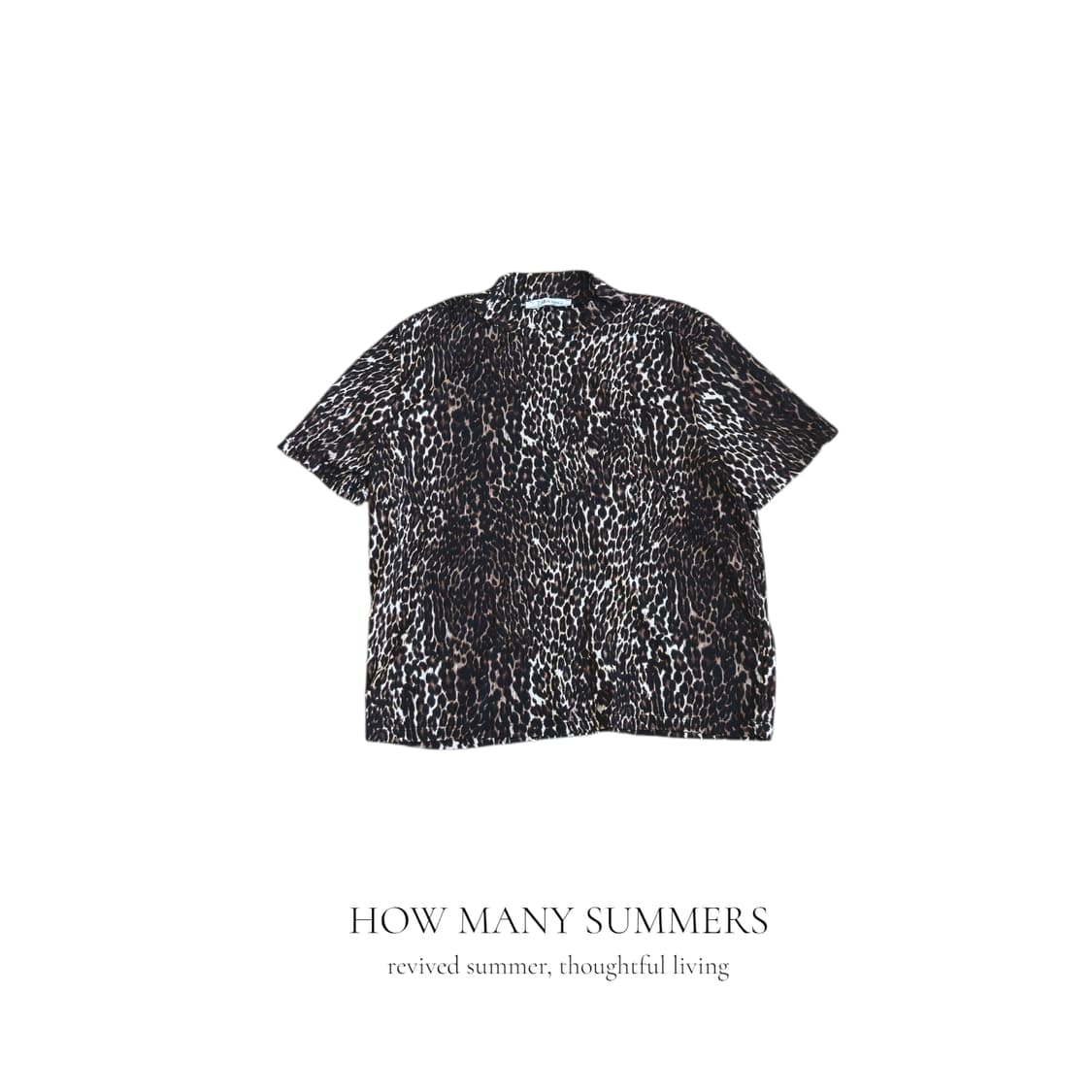 자라(ZARA) 호피 레오파드 반팔 티셔츠  상품이미지1