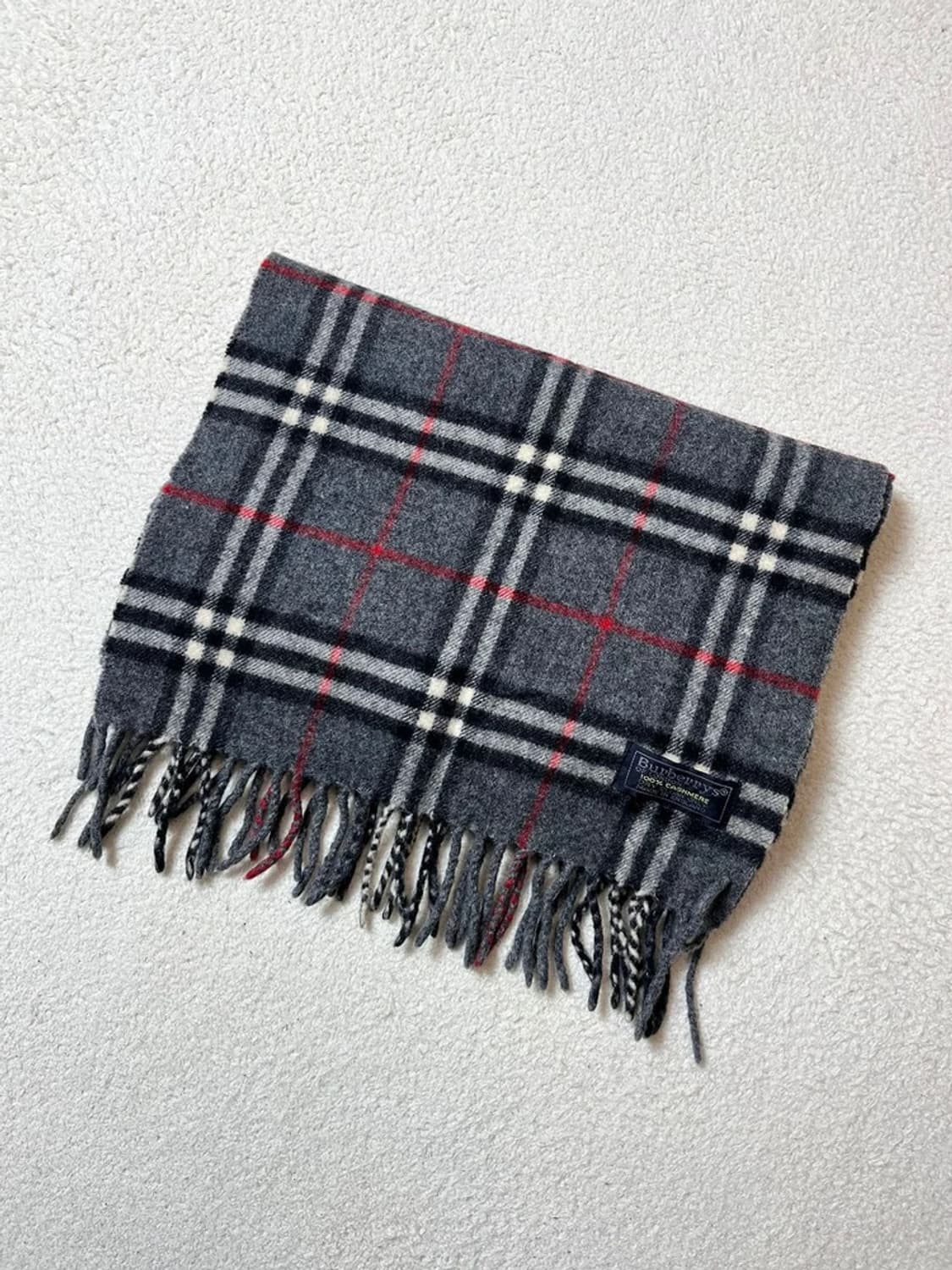 버버리 90's 100% 캐시미어 노바 체크 목도리 A1818 상품이미지2