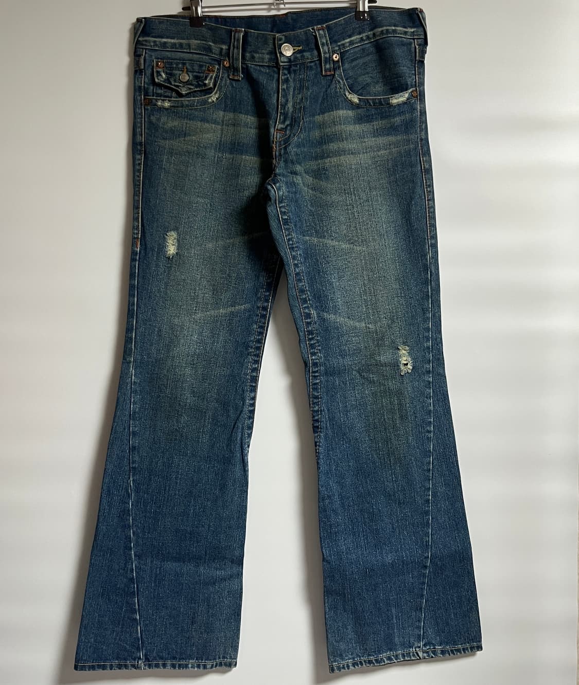 트루릴리젼 와이드 부츠컷 플레어진 데님팬츠 청바지 34 상품이미지1