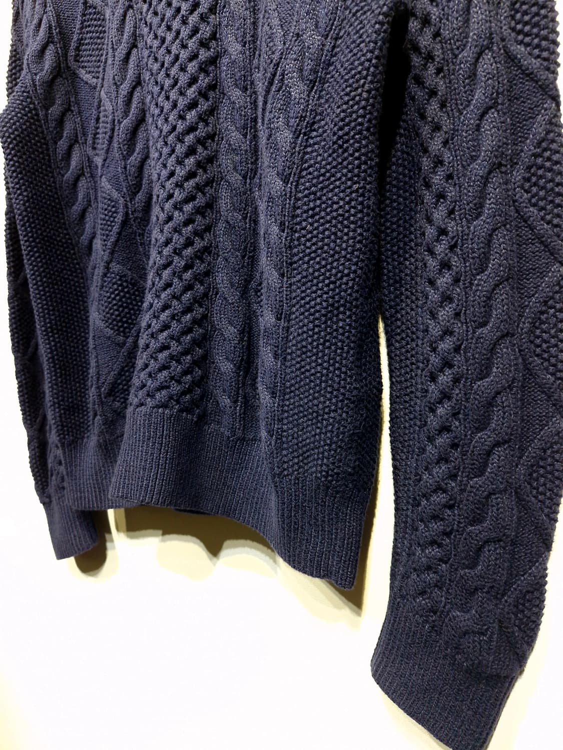 신형QR)폴로랄프로렌 아란 케이블 피셔맨 니트 네이비_S 상품이미지4