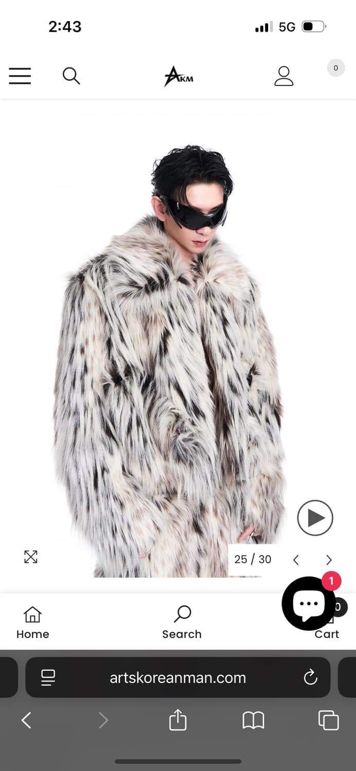 AKM 패턴 퍼자켓 판매합니다 상품이미지1