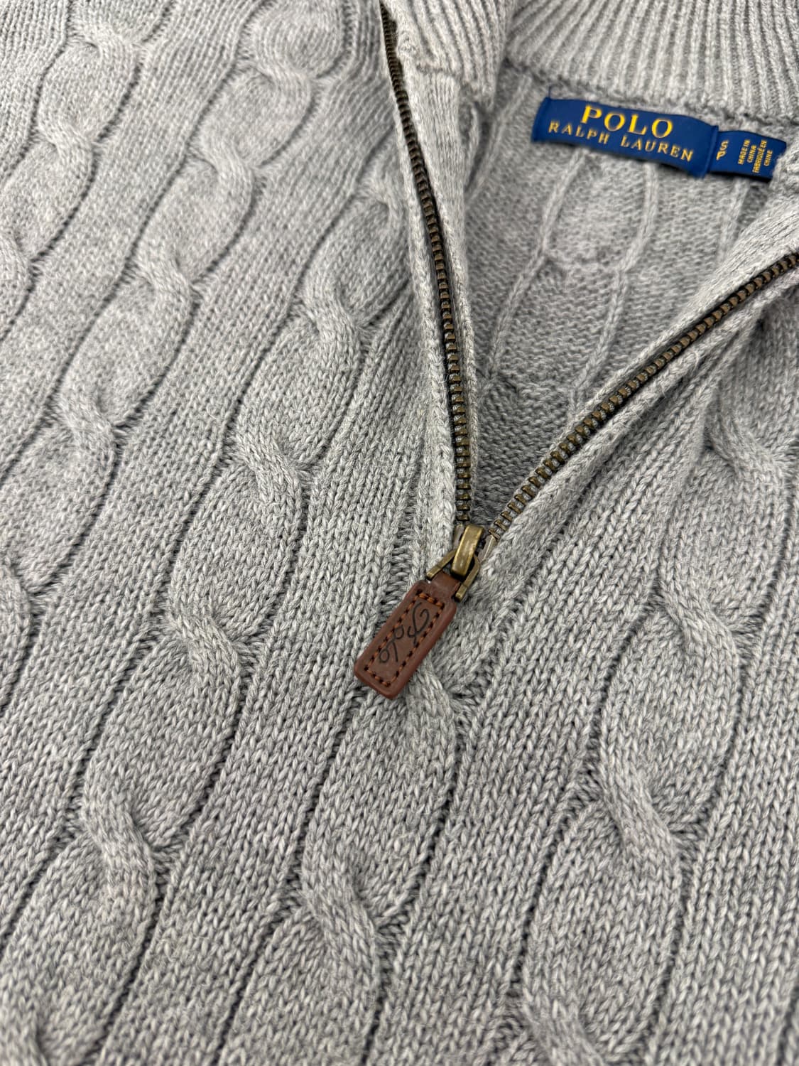 폴로 랄프로렌 신형 루즈핏 하프집 꽈배기 코튼 니트 상품이미지6
