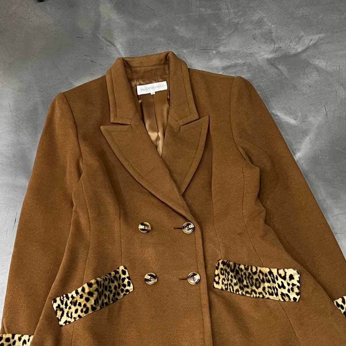  입생로랑 레오파드 울 코트 y14438 상품이미지3