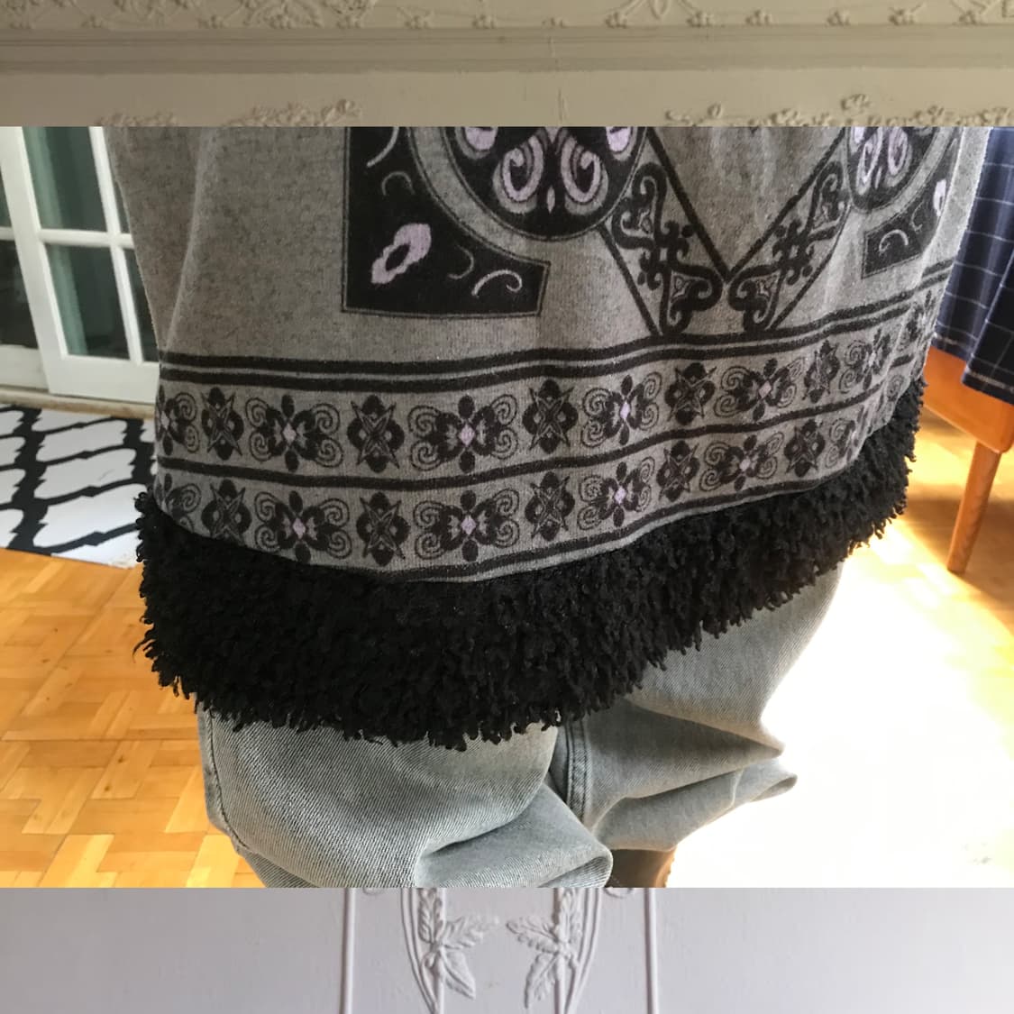 vintage pattern fur one-piece 상품이미지7
