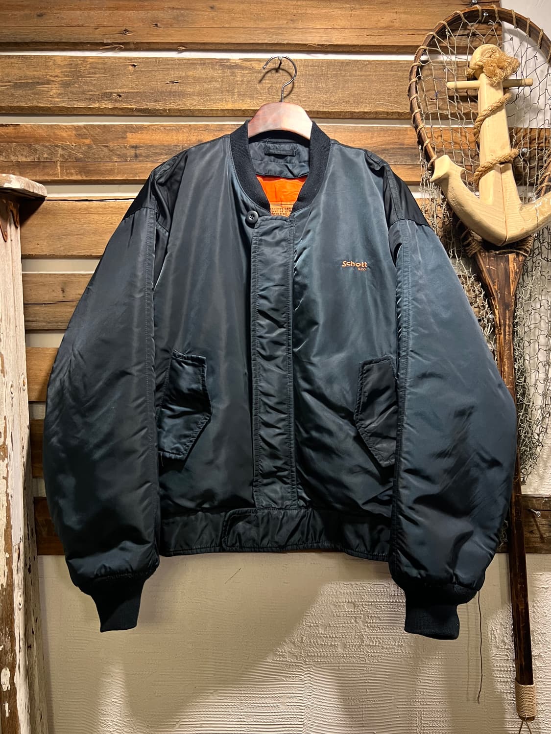[L]SCHOTT USA 쇼트 MA-1 네이비 항공점퍼 상품이미지1