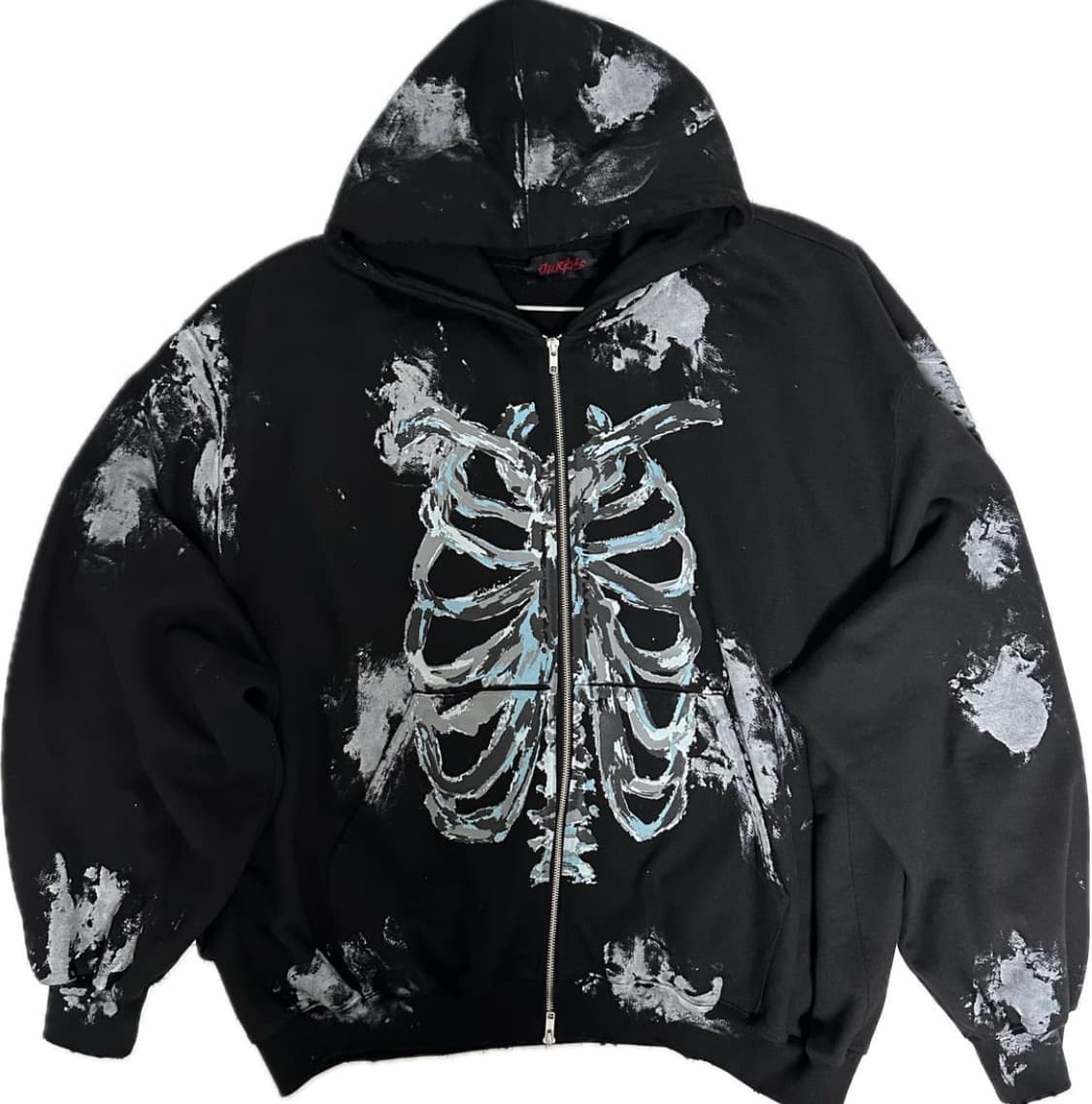 아워파스 더티워싱 본 후드집업 상품이미지1