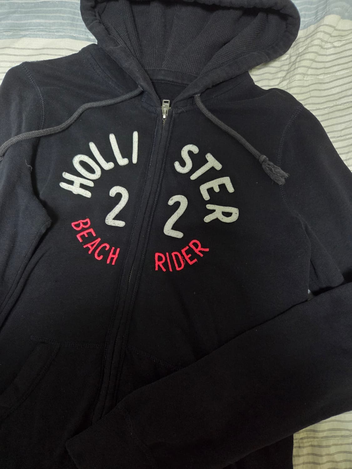 홀리스터 네이비 원형로고 후드집업 상품이미지1