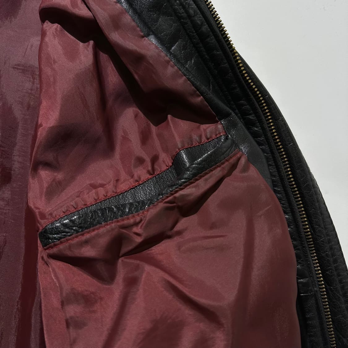 Noubelle 카우스킨 소가죽 레더 봄버 블루종 자켓 상품이미지9