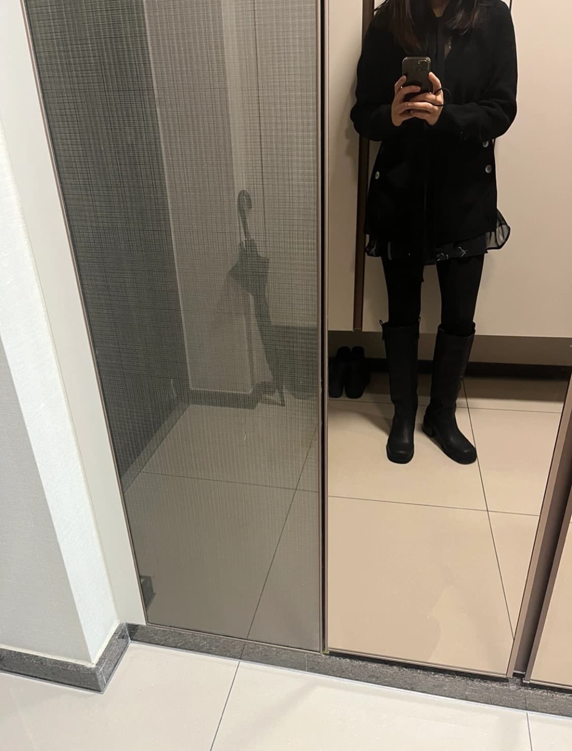 사카이 Sacai 니트 + 실크 블라우스 레이어드 상품이미지1