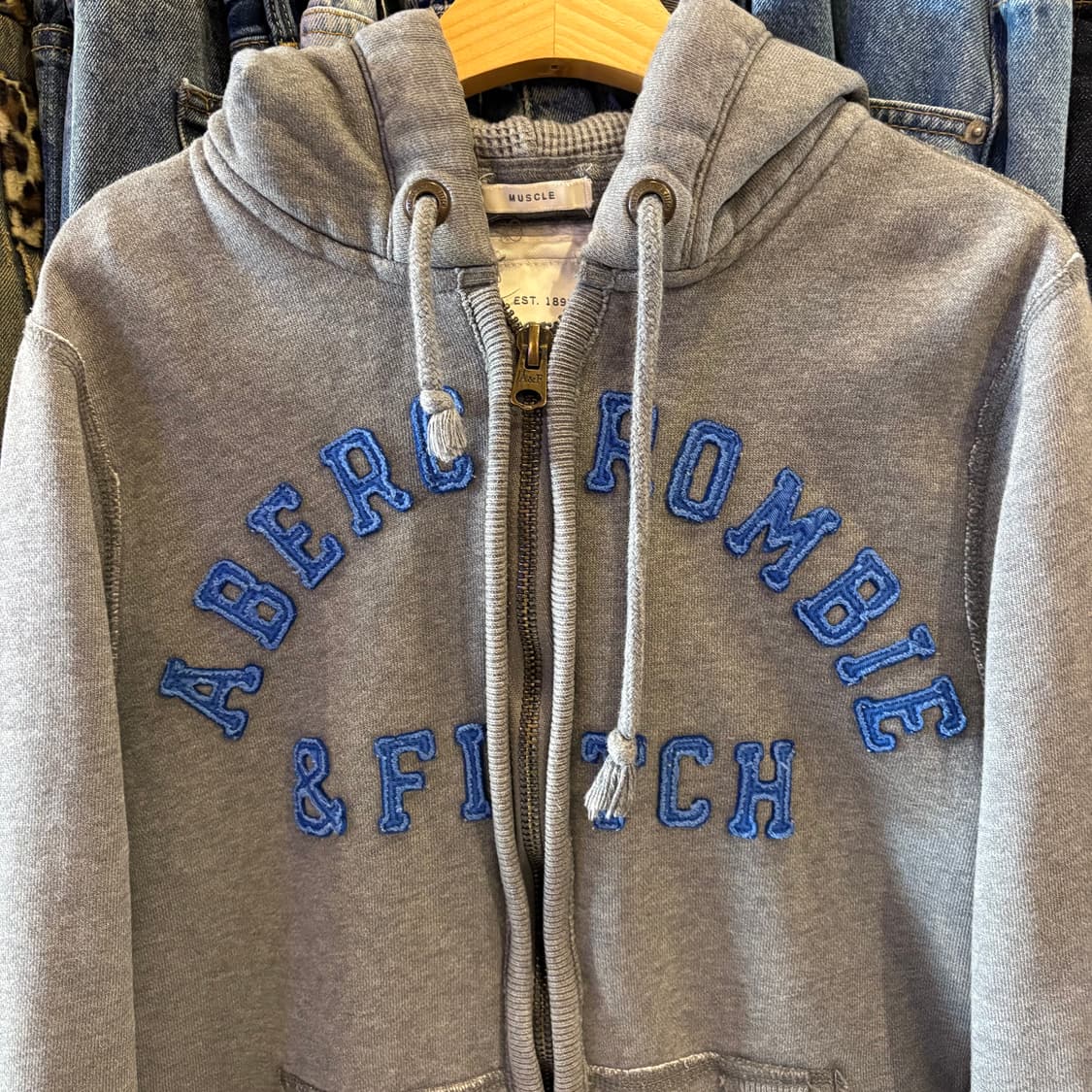 아베크롬비 회색 후드집업 상품이미지3