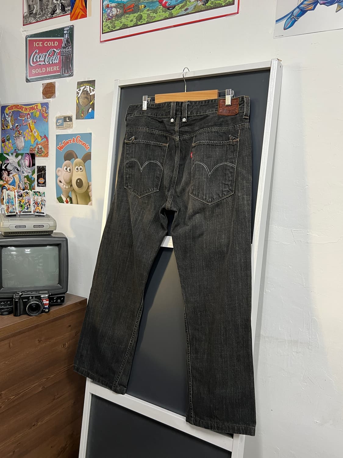 Levis 리바이스 701s 스트레이트핏 흑청 데님 팬츠 상품이미지1