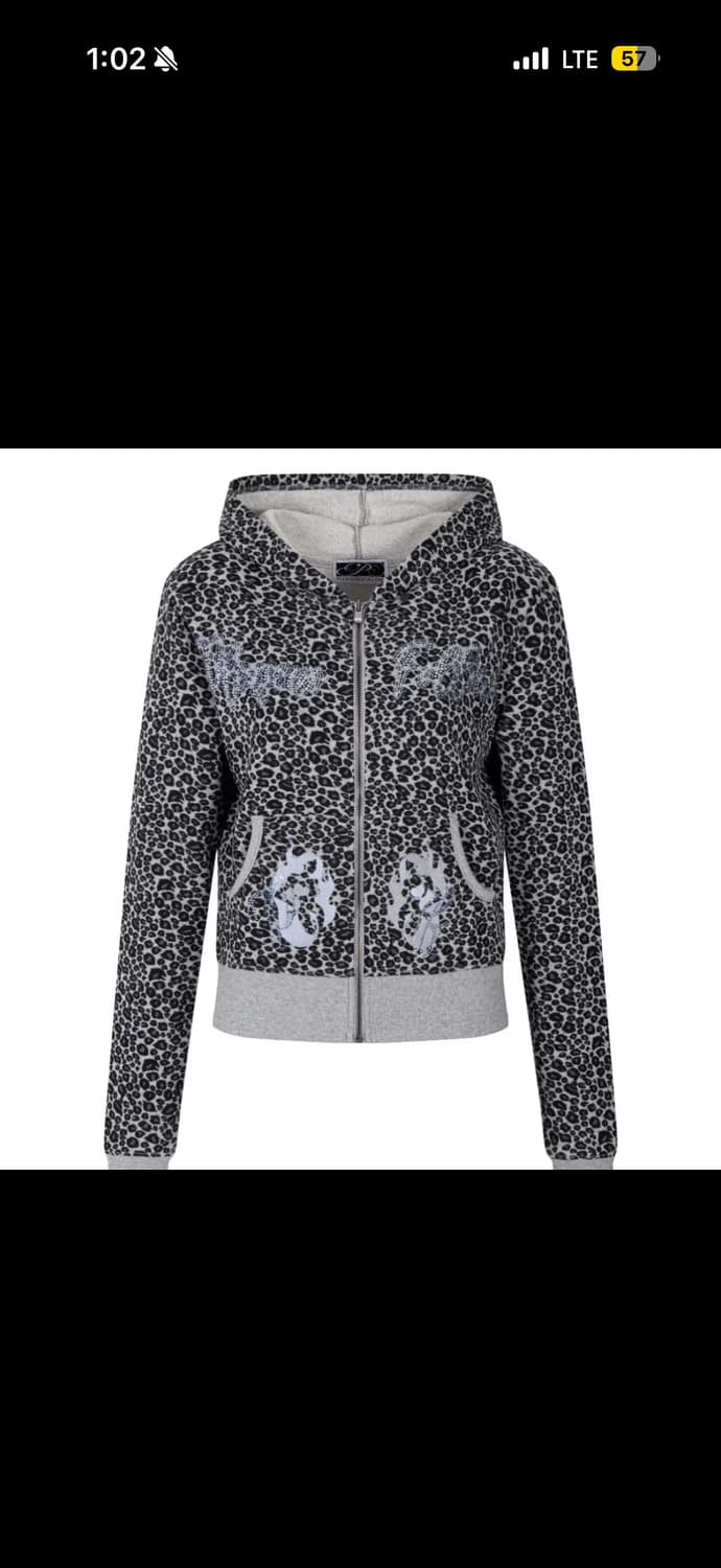 플리즈노팔로우 레오파드 후드집업 상품이미지1