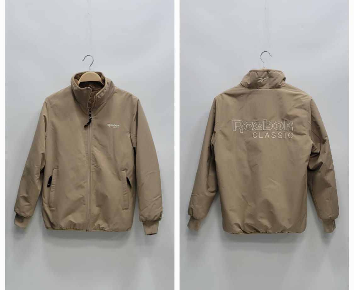 리복x커버낫 리버서블 플리스 점퍼 자켓 / 남 S 연브라운 상품이미지3