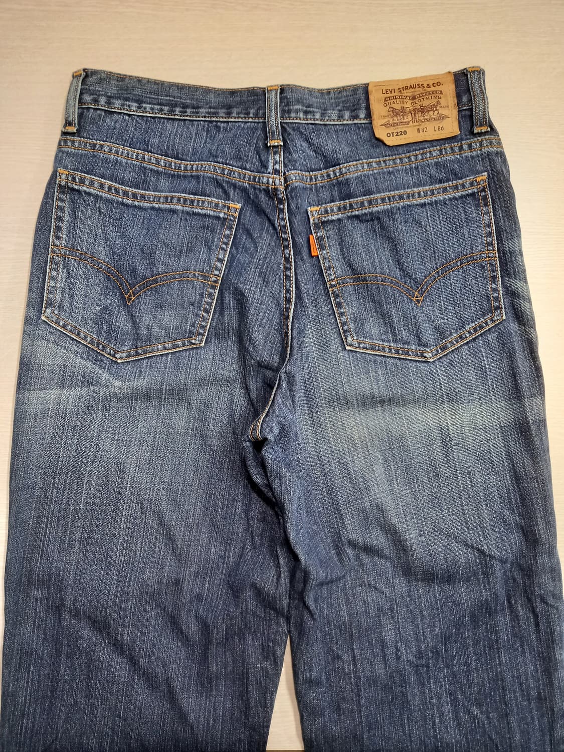 32 리바이스OT220 오렌지탭 워싱 스판 세미와이드진 32-252 상품이미지4