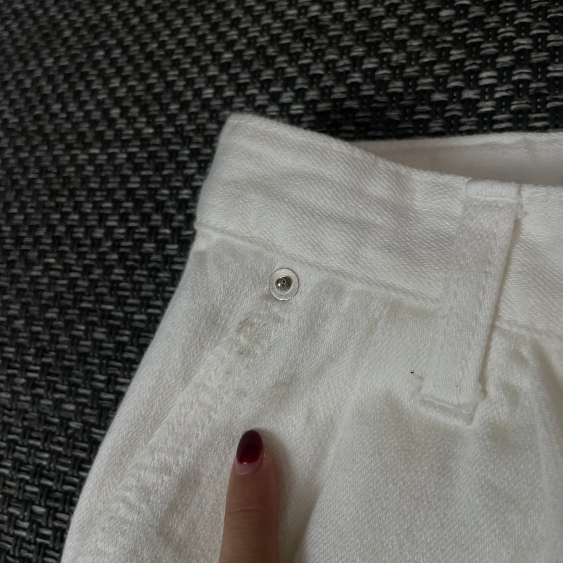 (31) 디벨롭 화이트 와이드 코튼 팬츠 M 상품이미지6