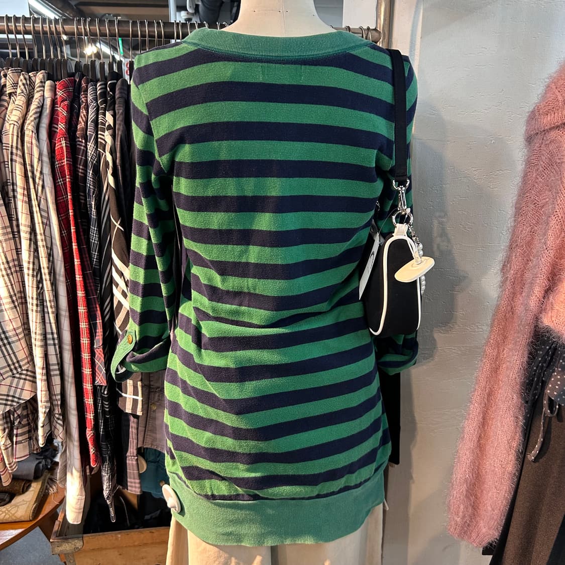 Burberry Green Stripe Long T-shirts 상품이미지3
