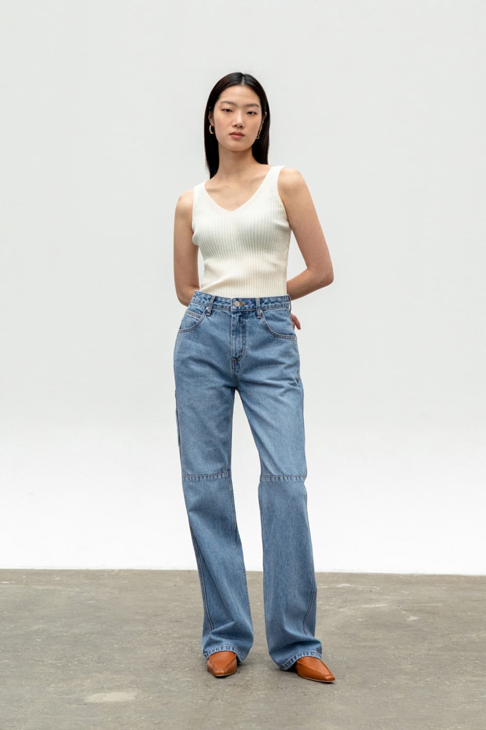 (size M) 인사일런스 우먼 카펜터 데님 팬츠 워크웨어 스트레이트 상품이미지6