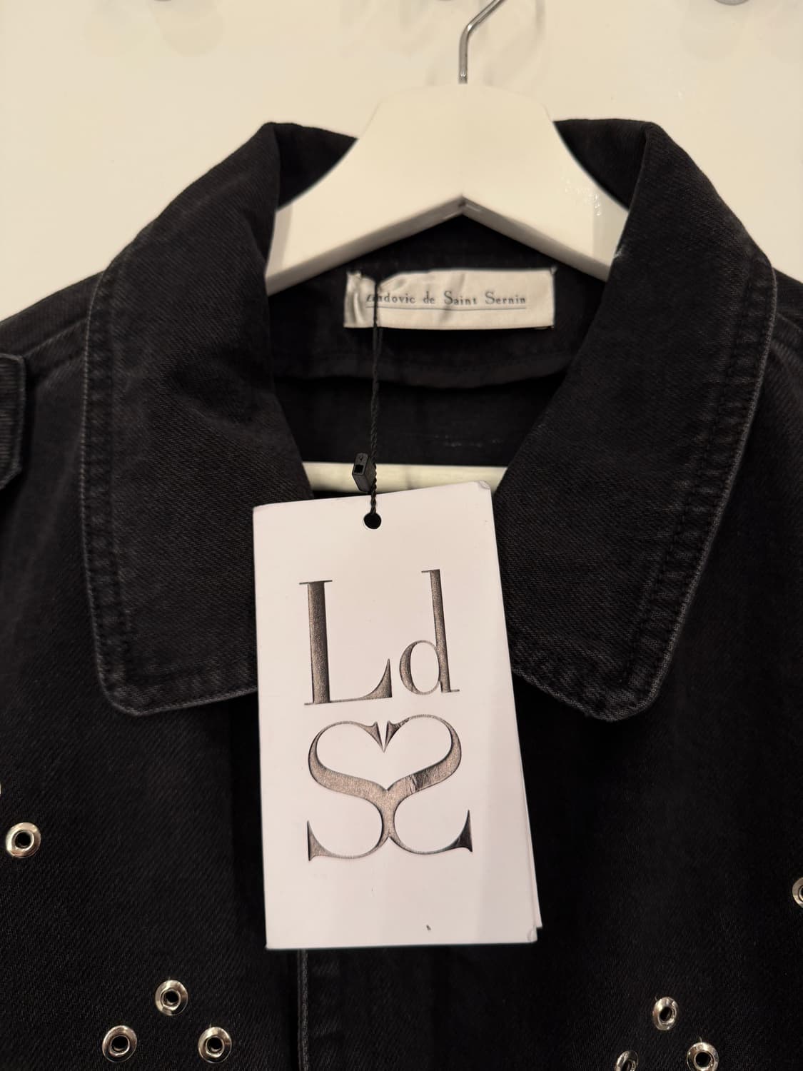 Ludovic de saint sernin S 블랙 데님자켓 유니섹스 상품이미지4