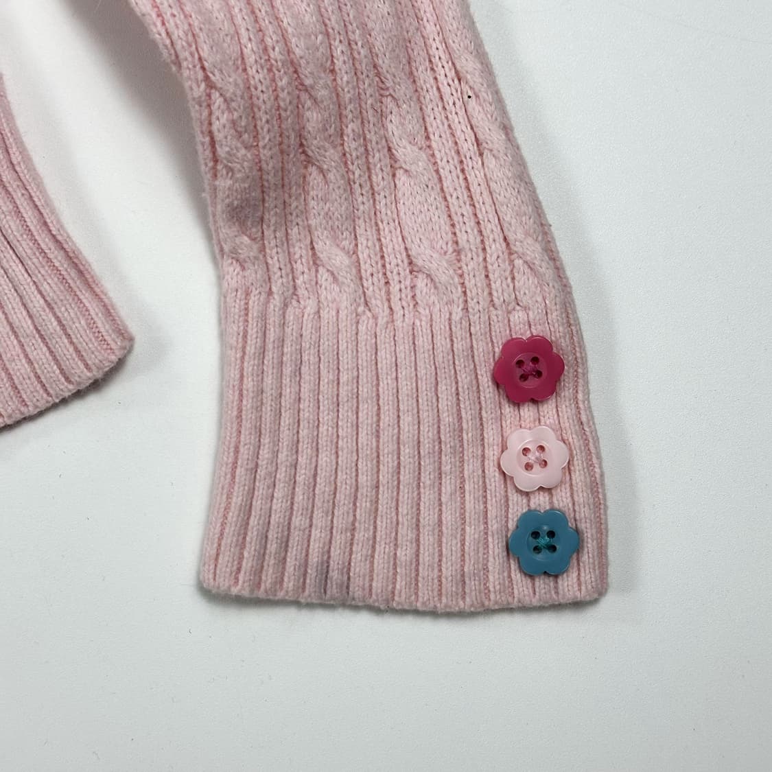 타미힐피거 플래그 핑크 케이블 꽈배기 니트 (XL 여성추천) 상품이미지4