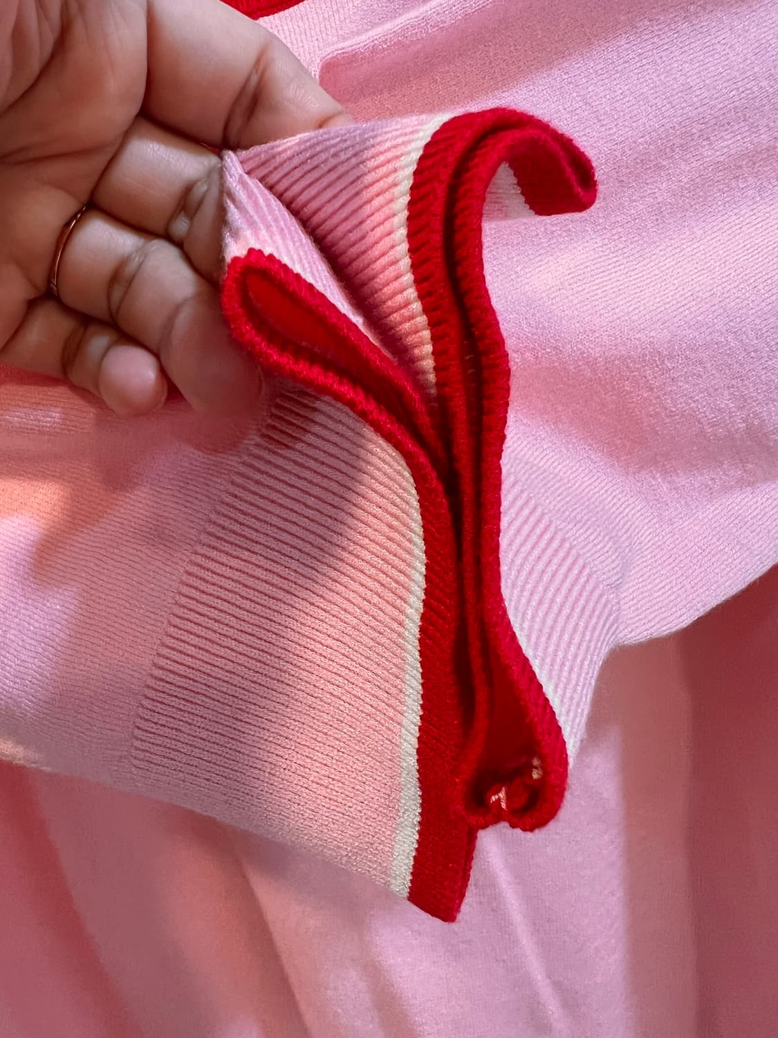 말본 여성 핑크 카라니트티셔츠 골프니트 상품이미지4