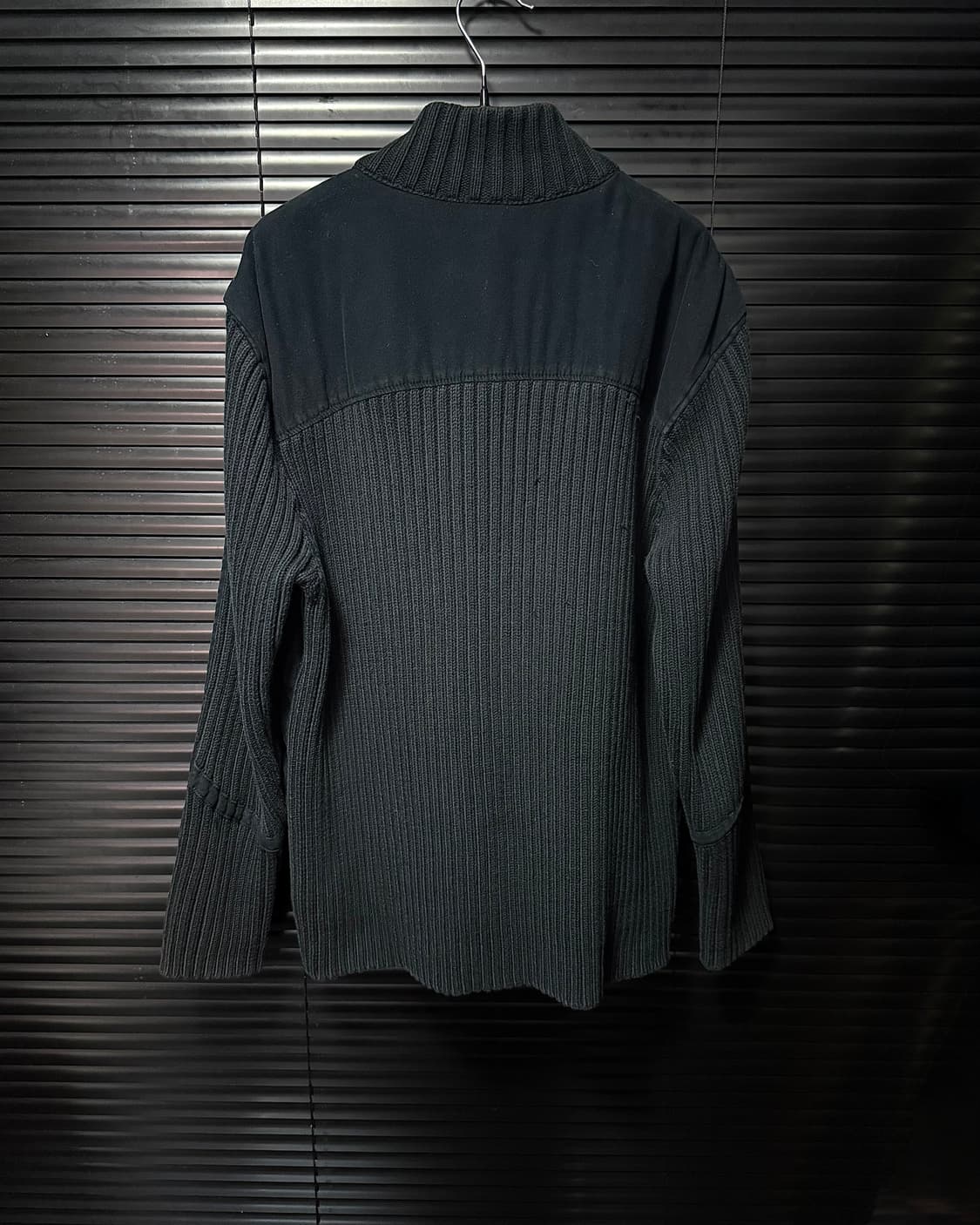 아르마니 익스체인지 니트 스웨터 믹스 집업 가디건 하이넥 명품 L 100 상품이미지5