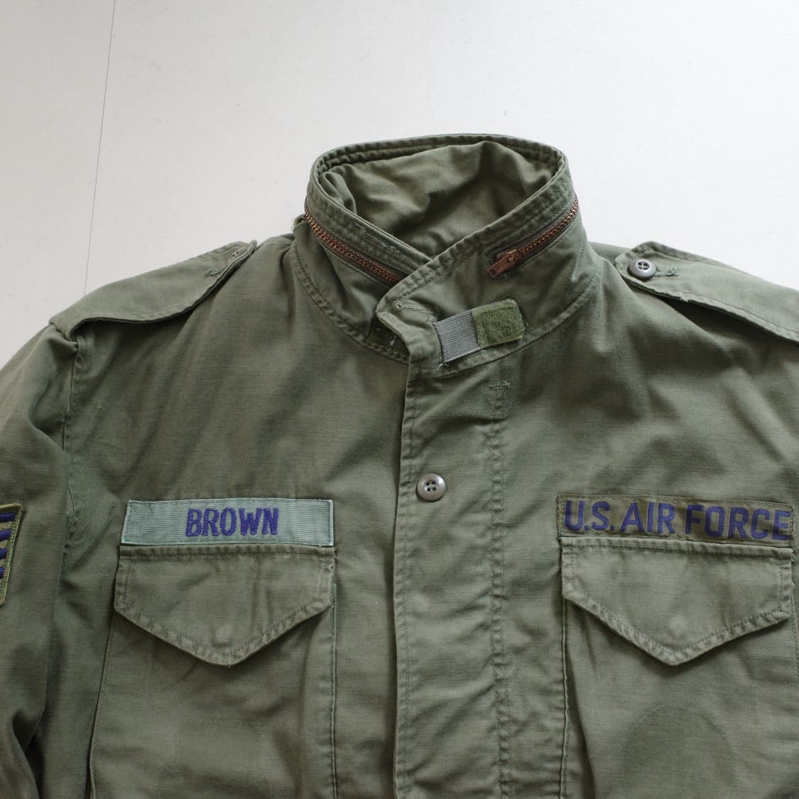 70s USAF 미공군 M-65 필드자켓 오리지널 풀패치 L-R 상품이미지2