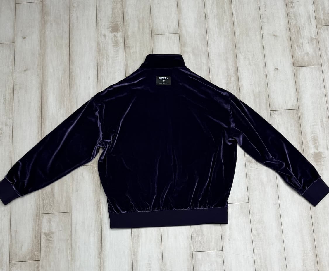 널디 벨벳 퍼플 트랙탑 져지&팬츠 셋업세트 L/M 상품이미지3