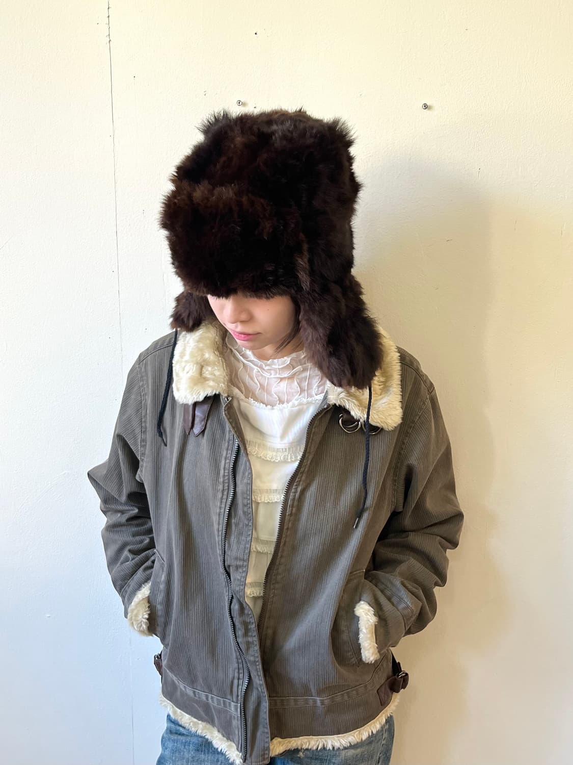 U.S.A 폭스 퍼 이어플랩 상품이미지8