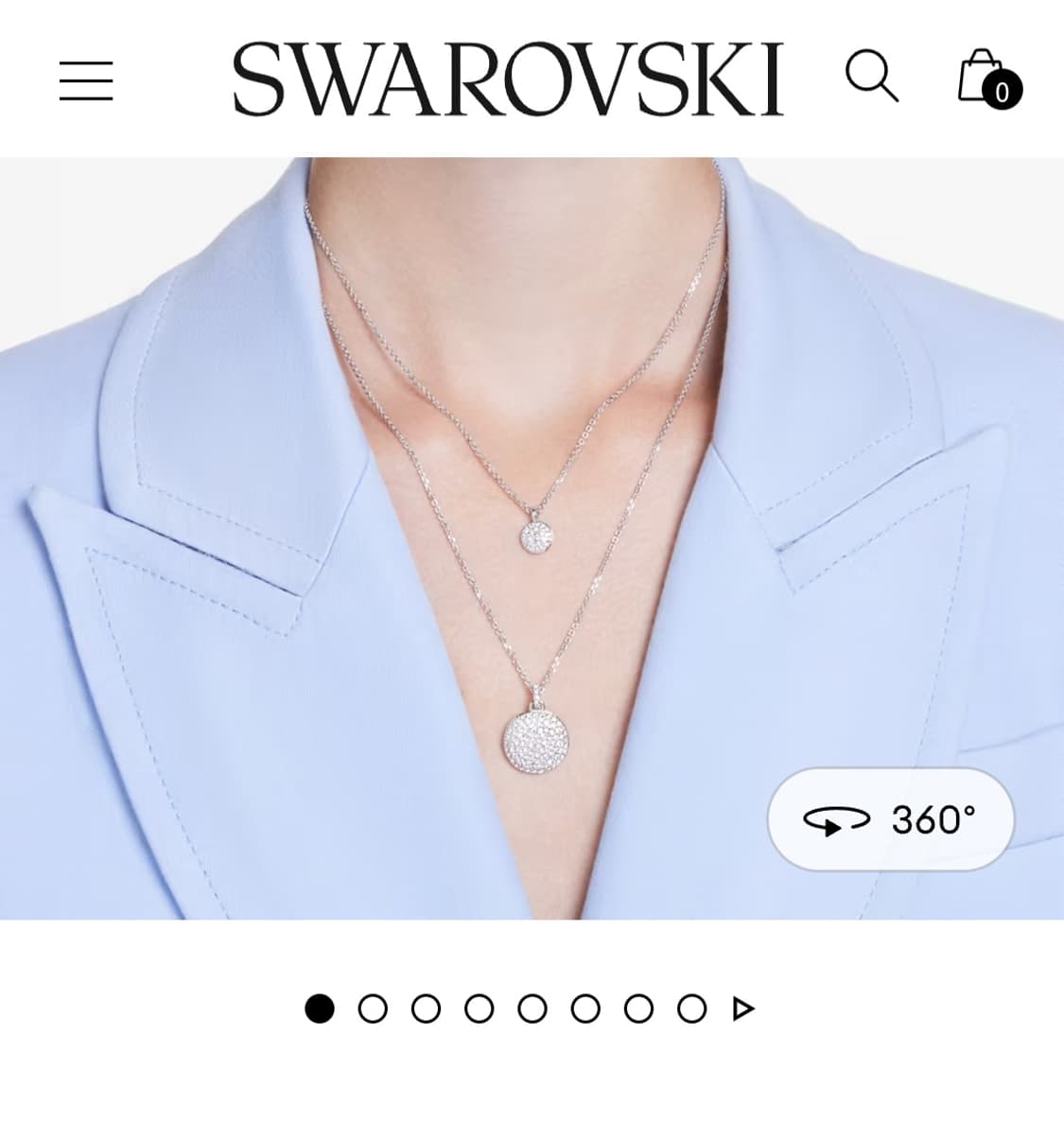 새제품)스와로브스키 양면 레이어드 멀티 목걸이 정품 상품이미지5