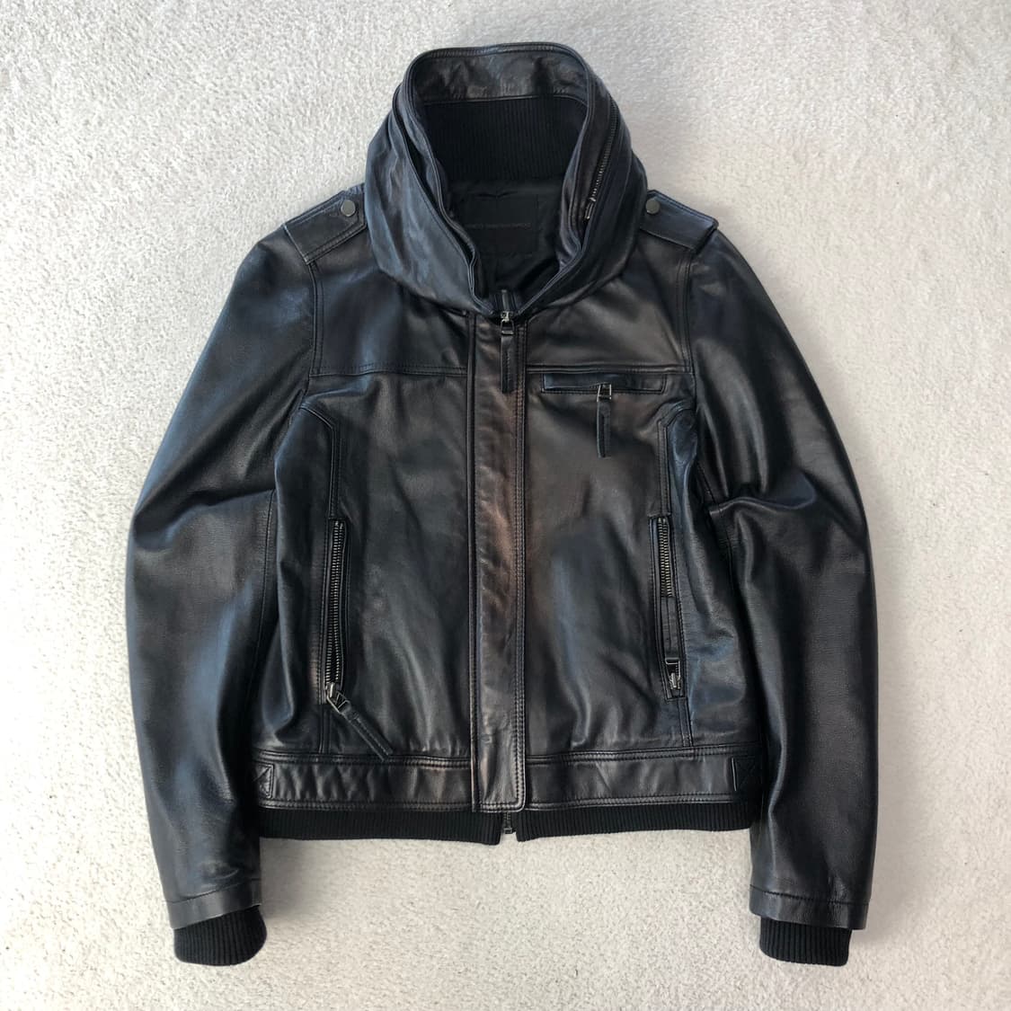 데무 이태리 레더자켓  상품이미지1