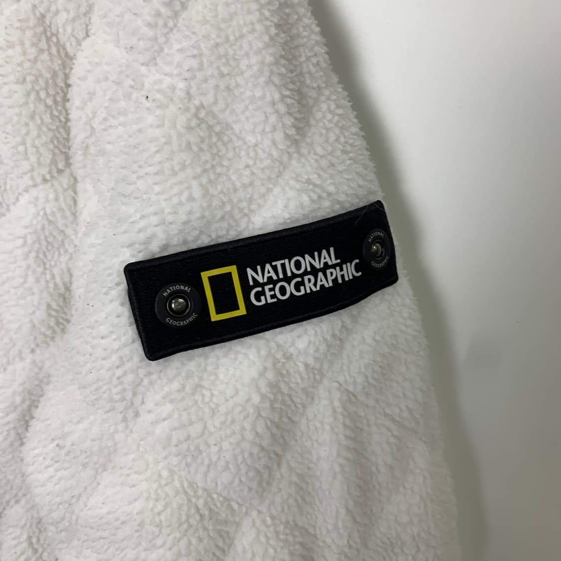 네셔널지오그래픽 화이트 플리스 퀼팅 자켓 상품이미지4