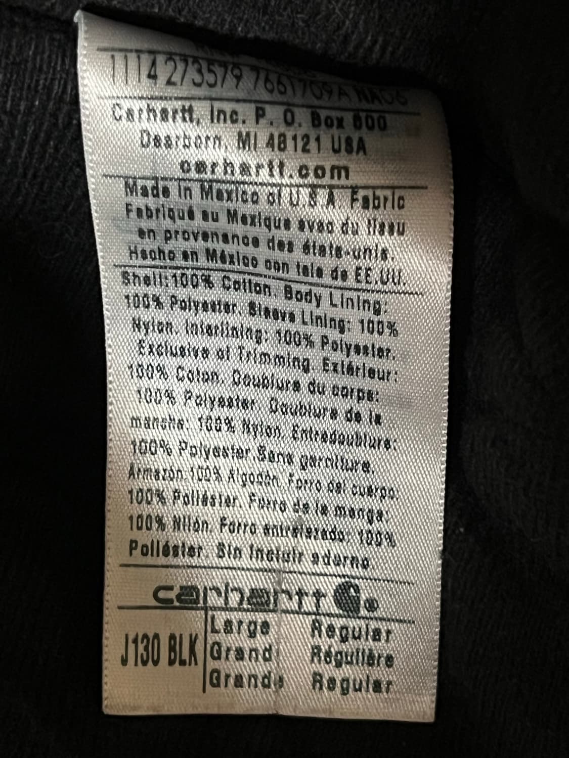 칼하트 J130 blk L 상품이미지5