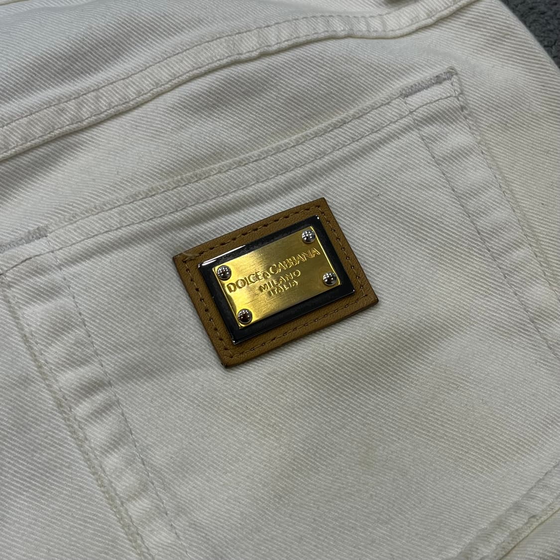 36 돌체앤가바나 여성 화이트 데님 팬츠 상품이미지7