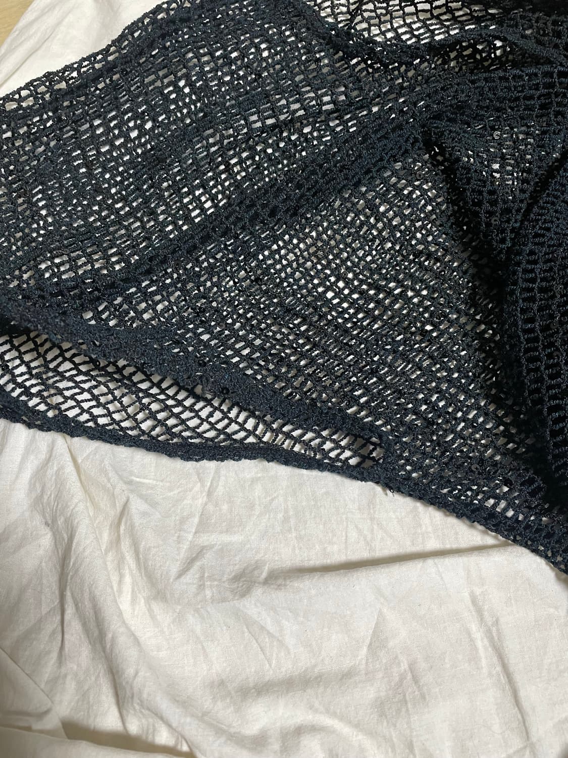 블랙 네트 시스루 니트  상품이미지4