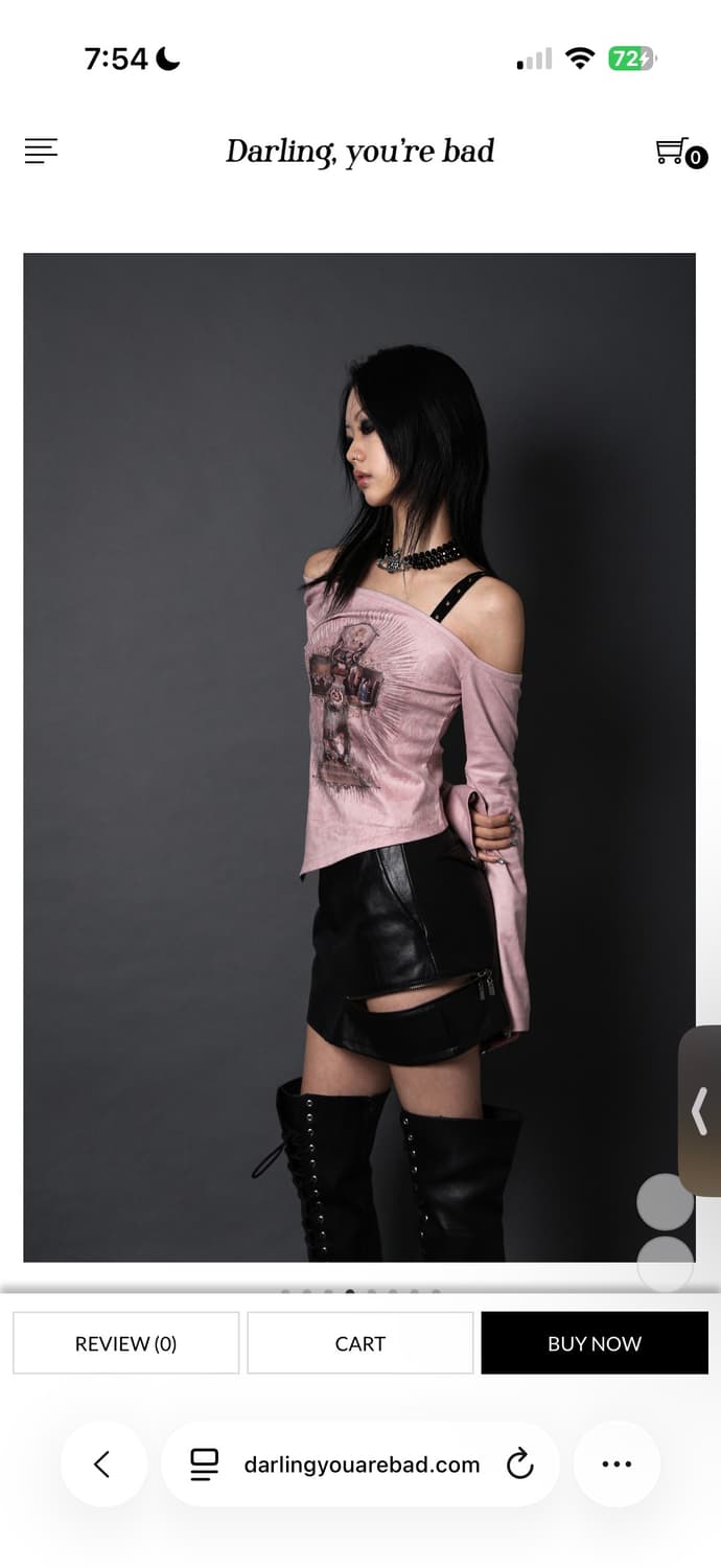 Darlingyourebad ONE SHOULDER SUEDE TOP 상품이미지3