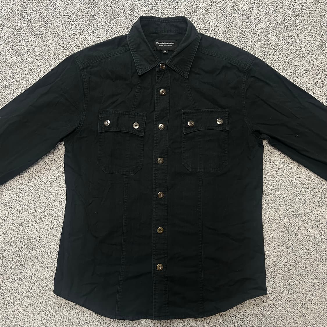 Roushatte standard black Western Shirt. 상품이미지2