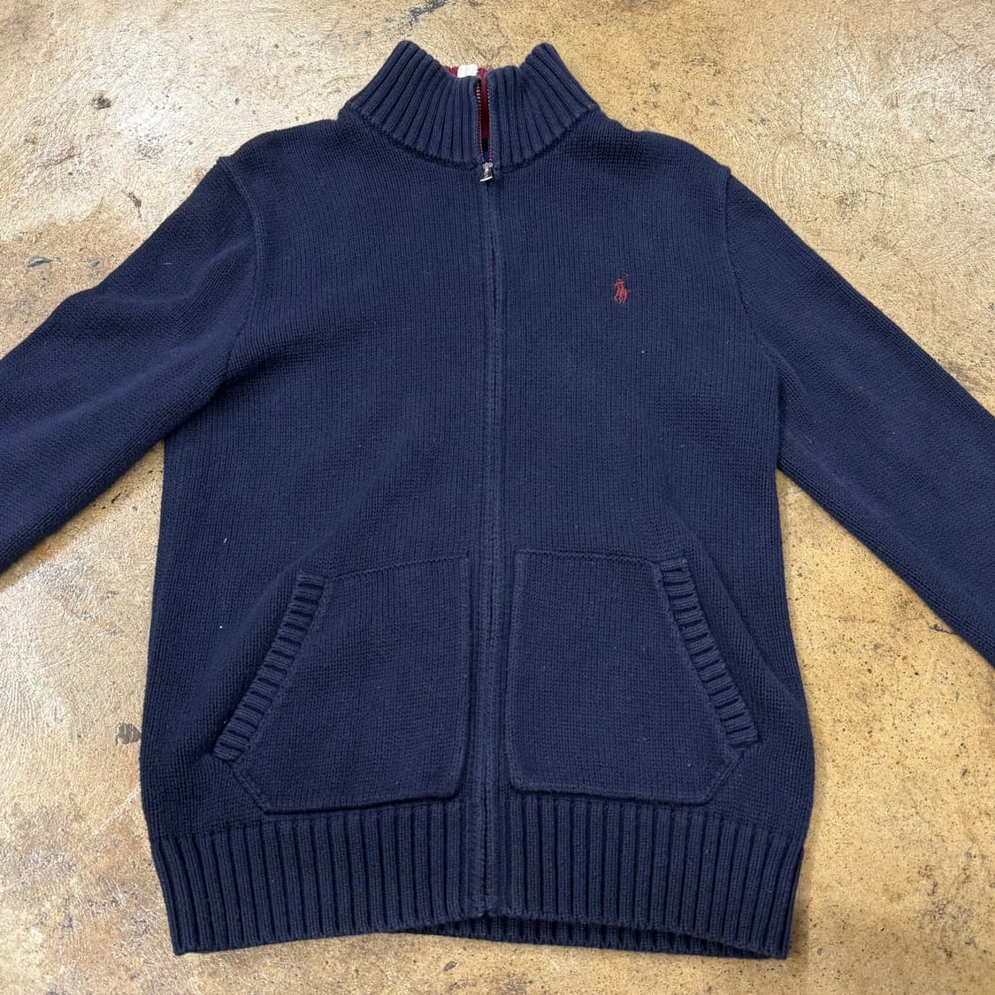 폴로 랄프로렌 네이비 니트 집업  상품이미지3