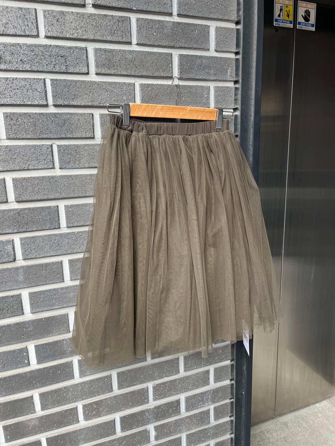 Rope 로페 더블 튤 스커트 다크 그린 상품이미지5