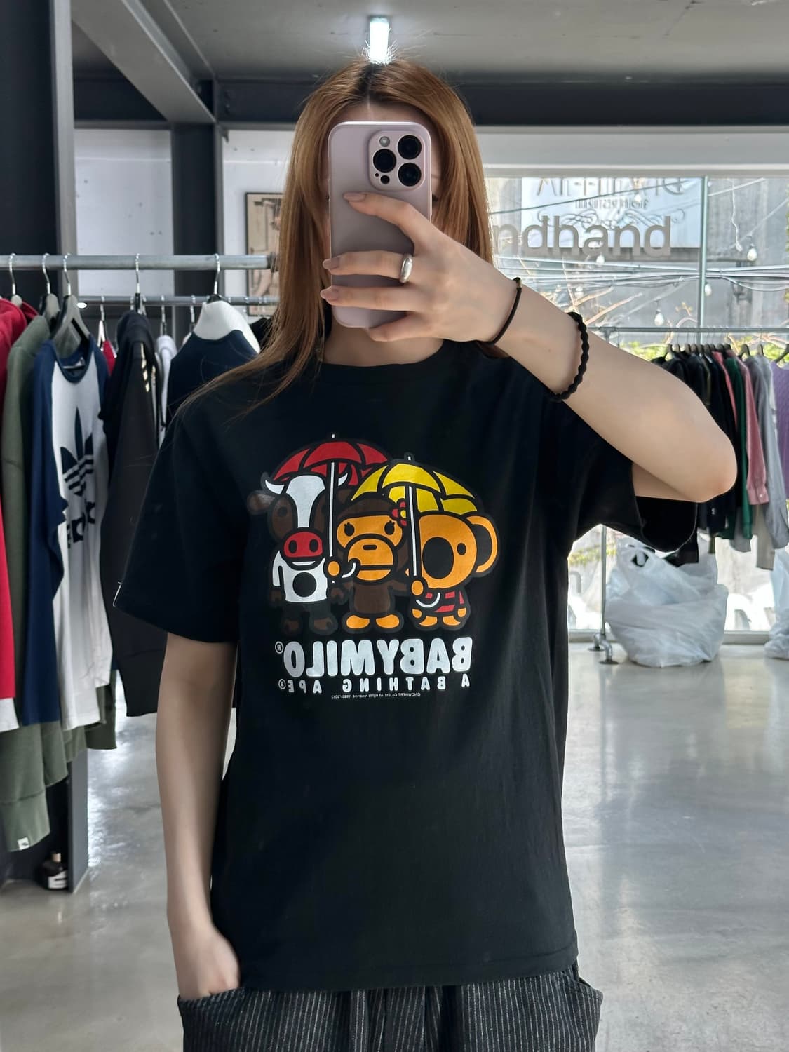 베이프 베이비마일로 썬 프렌즈 반팔티 상품이미지1