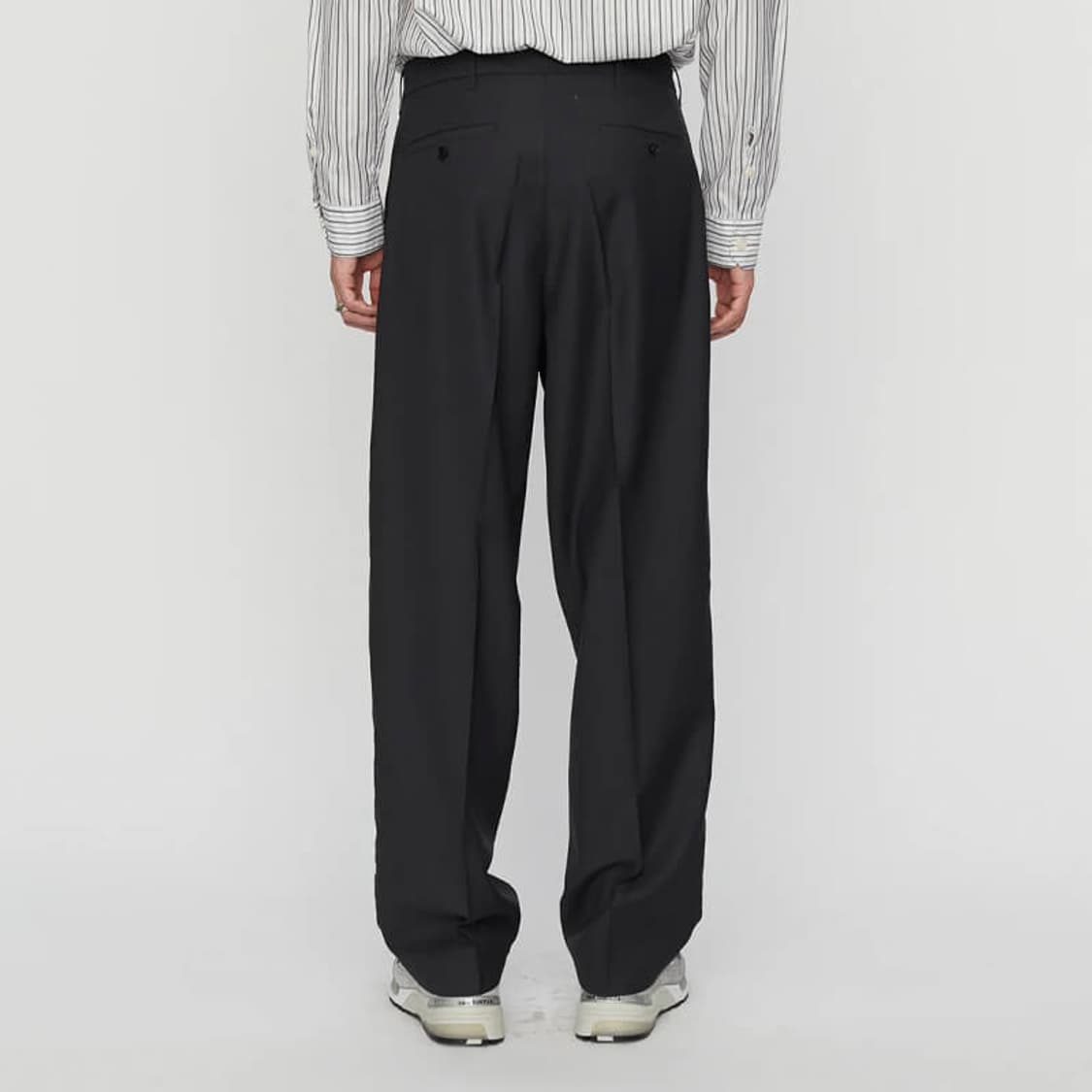 mfpen 클래식 트라우저 블랙 트로피컬 울 M사이즈 상품이미지2