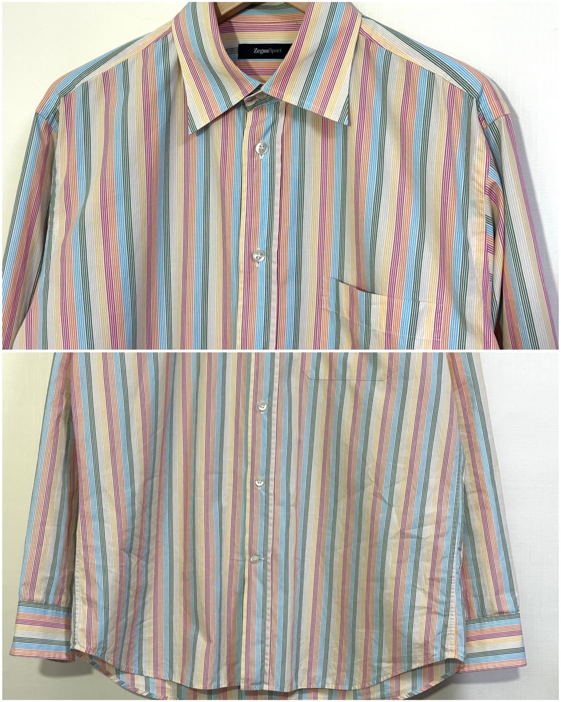 Zegna 제냐스포츠 스트라이프 셔츠/L(105) 상품이미지4