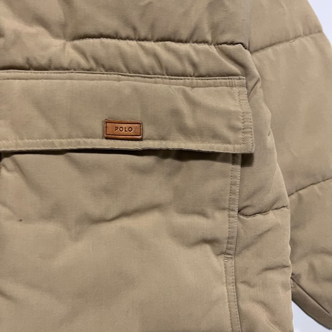 POLO 폴로 랄프로렌 클래식 베이지 다운후드점퍼(L) 상품이미지4